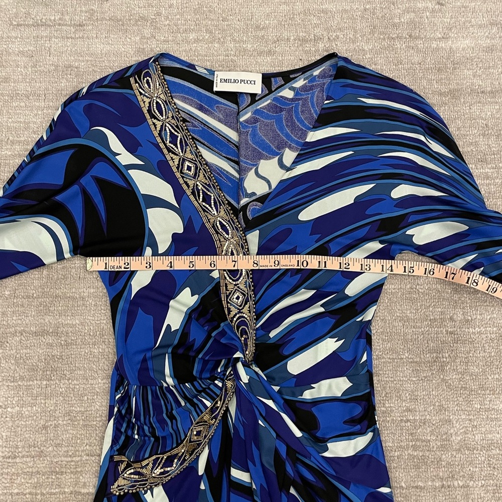 Emilio Pucci Beaded Wrap Dress - Picture 7 of 12